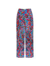 Thea silk dark floral splash print trouser