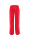 Thea velvet wide leg palazzo trousers - Hibiscus