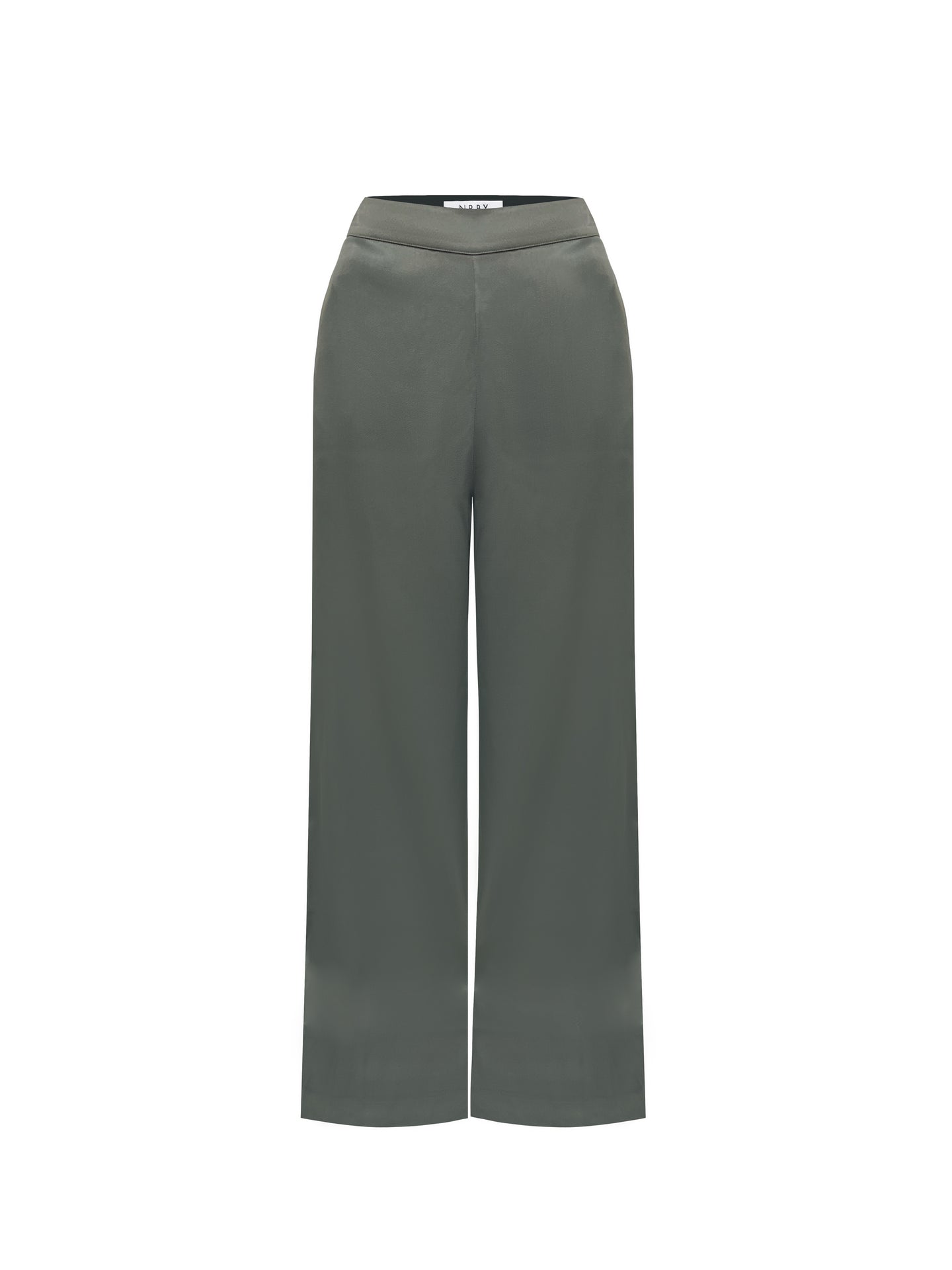 Thea satin trouser - Khaki