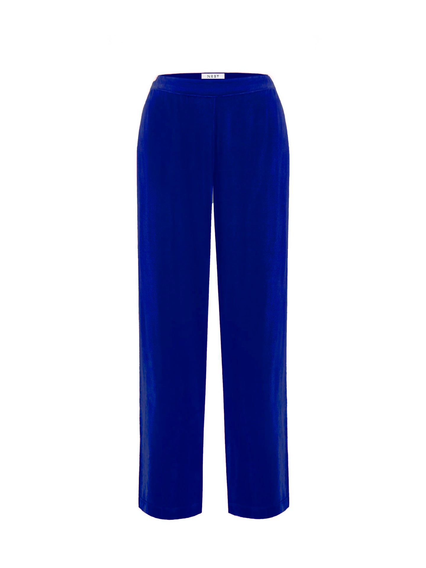 Thea velvet side stripe trouser - Lapis Blue / Midnight