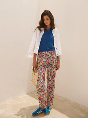 Thea silk kilim print trouser | NRBY Clothing