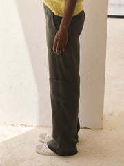 Thea tencel wide leg cargo pant - Khaki