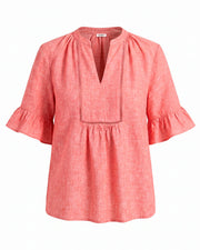 Tilly linen top - Cherry red | NRBY Clothing