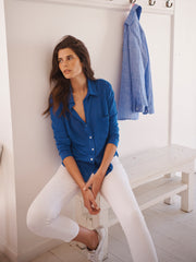 Tommy linen jersey shirt - Cobalt | NRBY Clothing