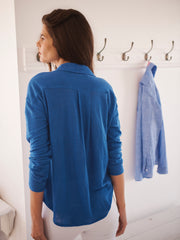Tommy linen jersey shirt - Cobalt | NRBY Clothing
