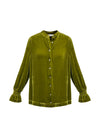 Toni velvet shirt - Chartreuse