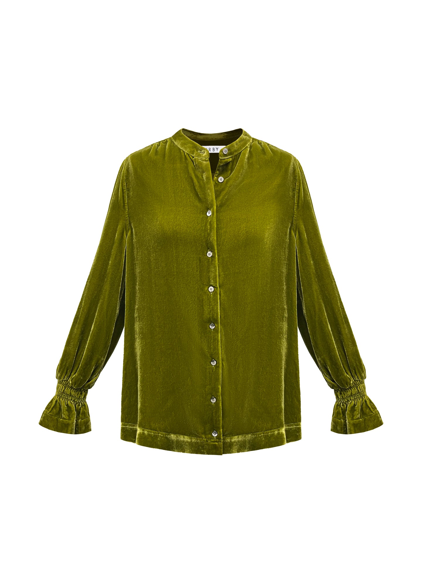 Toni velvet shirt - Chartreuse