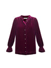 Toni velvet shirt - Damson