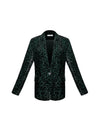 New May velvet animal print jacket - Khaki Animal Print