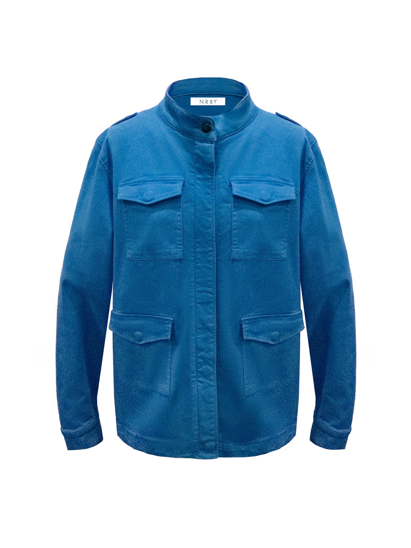 Monica cotton utility jacket - Cobalt Blue