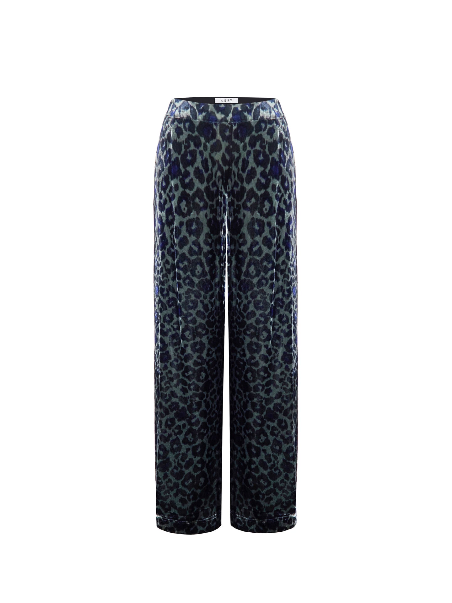 Thea velvet animal print trousers - Khaki Animal Print