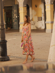 Mabel shadow stripe crazy petal sun dress | NRBY Clothing