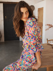 Ophelia silk kilim print shirt | NRBY Clothing
