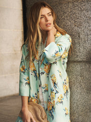 Elsie linen tulip print coat | NRBY Clothing