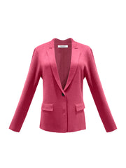 Lima knitted cotton cashmere jacket - Cherry Pink | NRBY Clothing