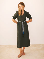 Shirley Cotton Double Cloth Dress - Khaki | NRBY Clothing