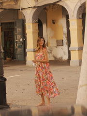 Mabel shadow stripe crazy petal sun dress | NRBY Clothing