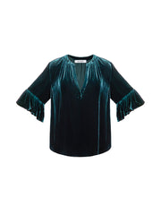 Juliana velvet top - Forest