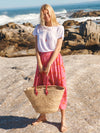 Karina silk floral pop skirt