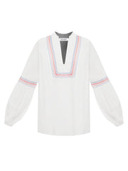 Vaila embroidered top - White