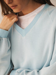Vida cotton sweatshirt - Aqua