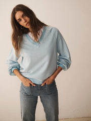 Vida cotton sweatshirt - Aqua