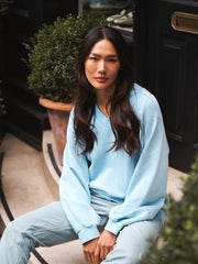 Vida cotton sweatshirt - Aqua