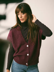 Vinni alpaca blend sleeveless knit - Plum Noir
