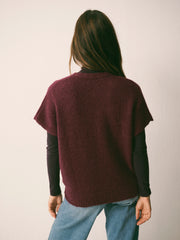 Vinni alpaca blend sleeveless knit - Plum Noir