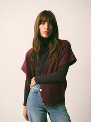 Vinni alpaca blend sleeveless knit - Plum Noir