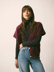 Vinni alpaca blend sleeveless knit - Plum Noir