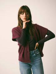 Vinni alpaca blend sleeveless knit - Plum Noir