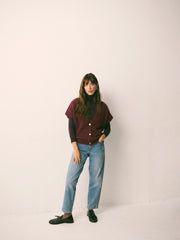 Vinni alpaca blend sleeveless knit - Plum Noir