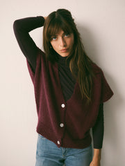 Vinni alpaca blend sleeveless knit - Plum Noir