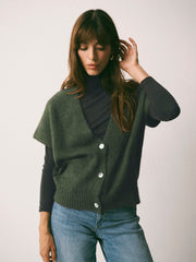 Vinni alpaca blend sleeveless knit - Khaki