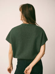 Vinni alpaca blend sleeveless knit - Khaki