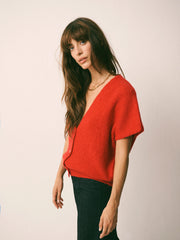 Vinni alpaca blend sleeveless knit - Red
