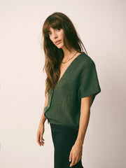 Vinni alpaca blend sleeveless knit - Khaki