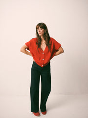 Vinni alpaca blend sleeveless knit - Red