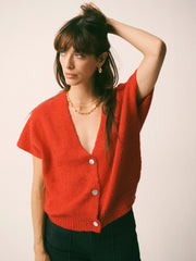 Vinni alpaca blend sleeveless knit - Red