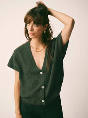 Vinni alpaca blend sleeveless knit - Khaki
