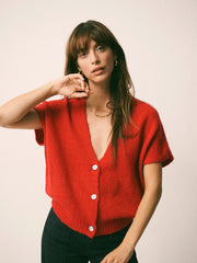 Vinni alpaca blend sleeveless knit - Red