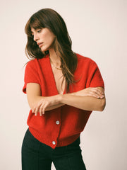 Vinni alpaca blend sleeveless knit - Red