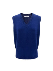 Vee cashmere tank - Navy