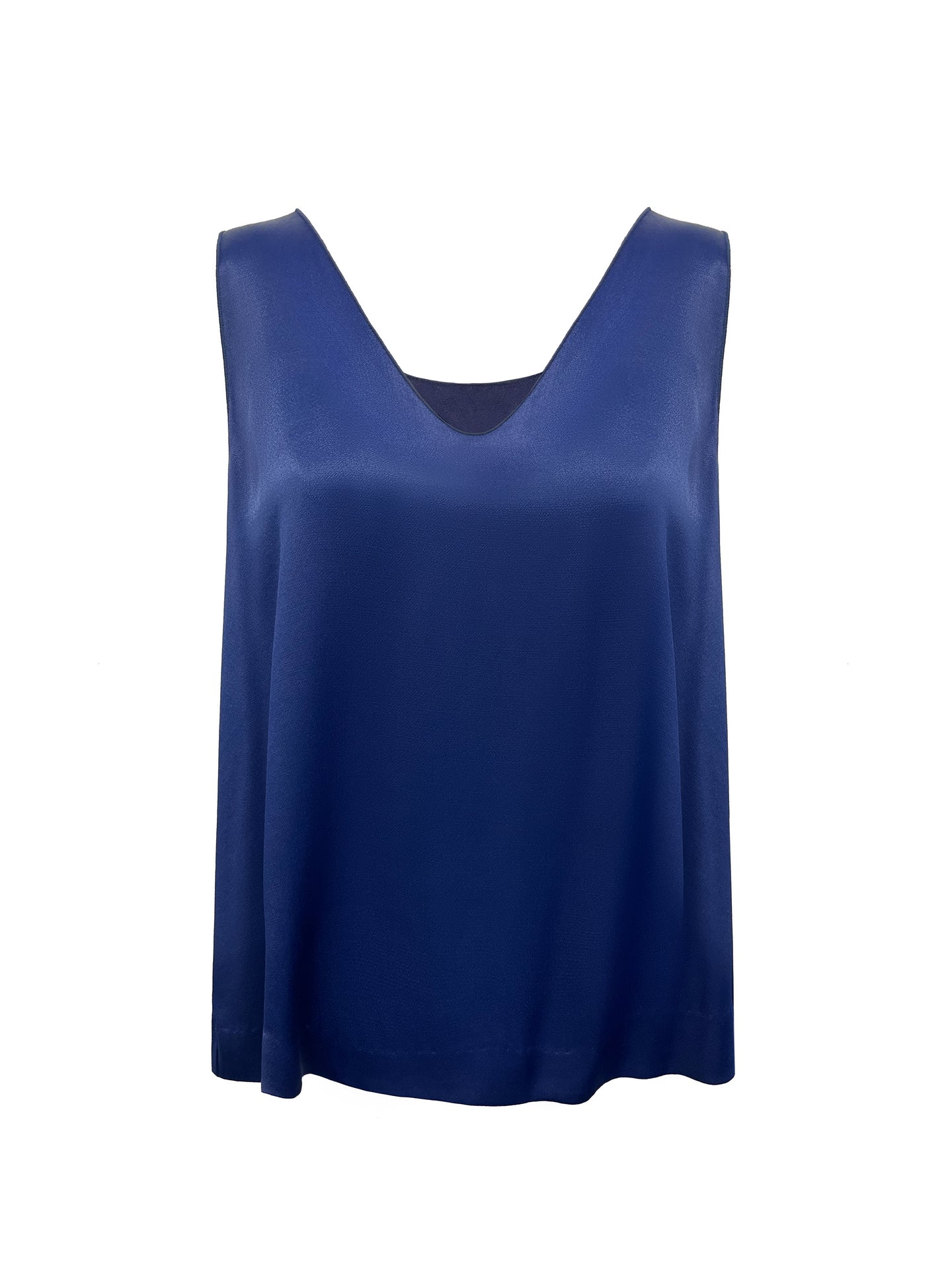 Verity viscose satin reversible vest - Midnight