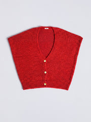 Vinni alpaca blend sleeveless knit - Red | NRBY Clothing