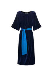 Vita velvet dress in Midnight Navy Blue | NRBY Clothing Vita velvet dress in Midnight Navy Blue | NRBY Clothing