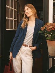 Mikki suede jacket -Indigo | NRBY Clothing