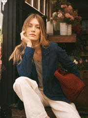 Mikki suede jacket -Indigo | NRBY Clothing