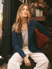 Mikki suede jacket -Indigo | NRBY Clothing